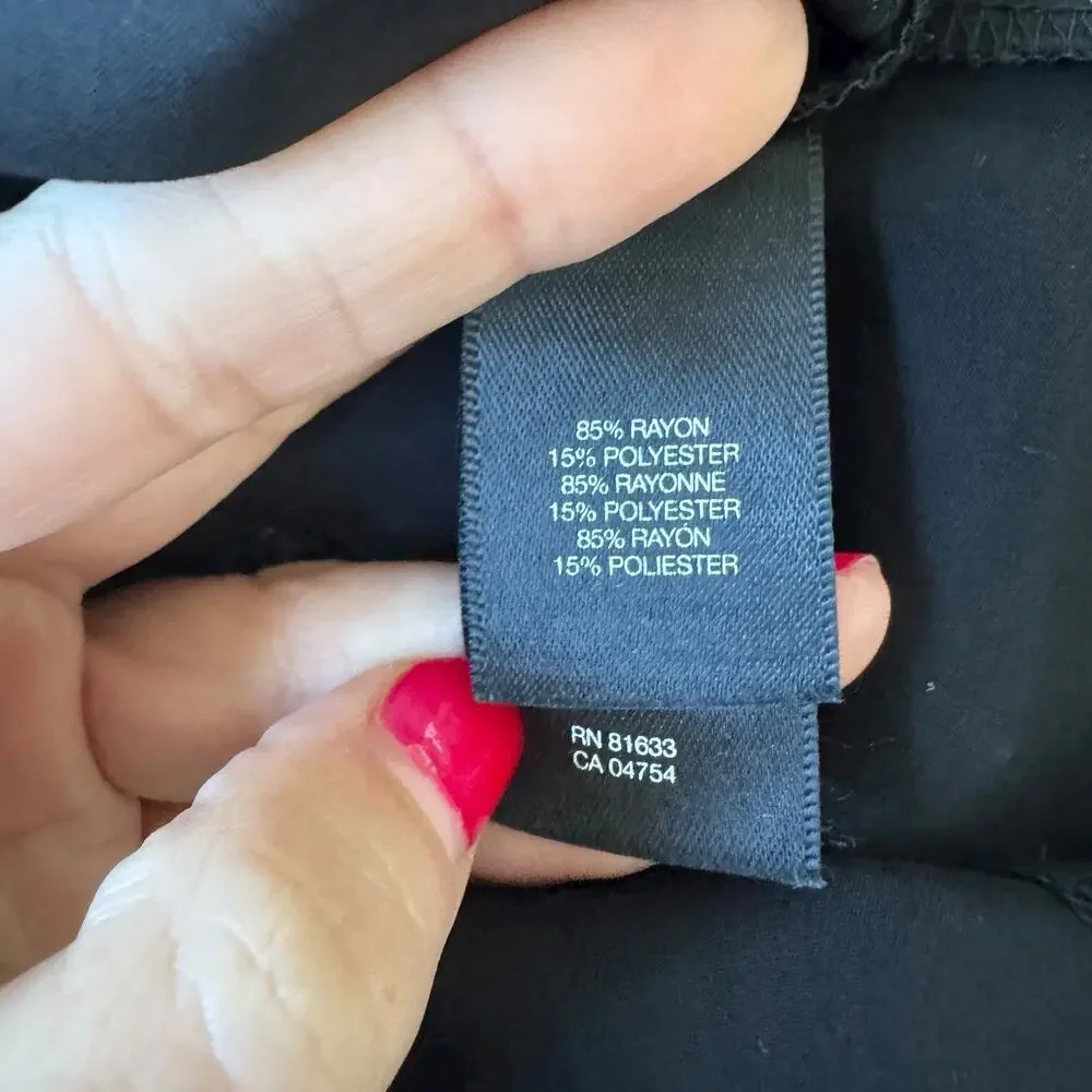 Kenneth Cole Black Front Zip Mini Dress